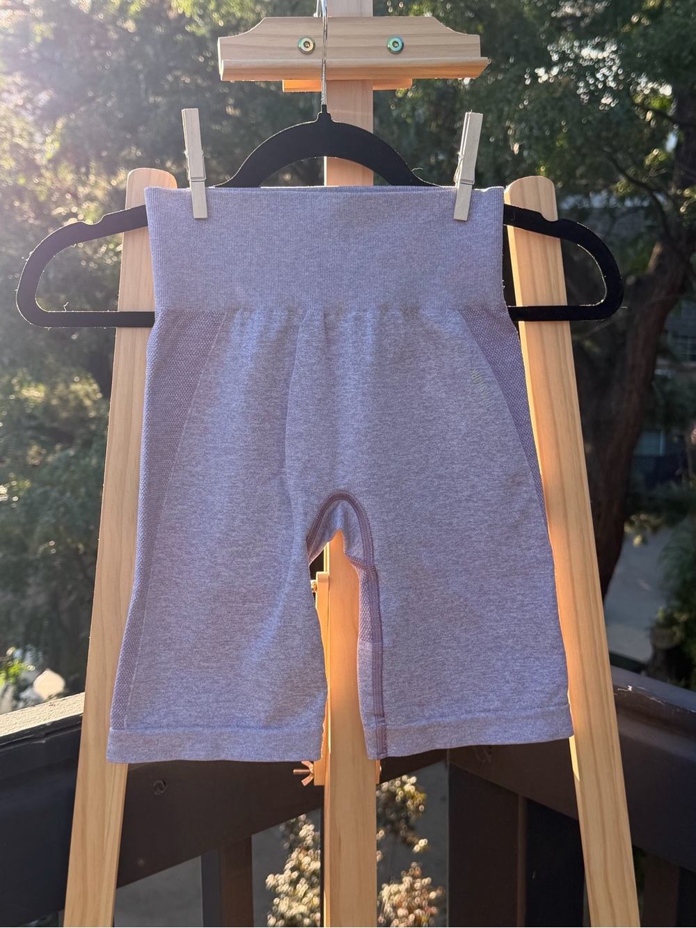 Gymshark Flex Cycling Shorts in Purple Marl Grey